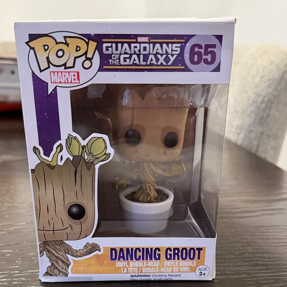 Funko Pop Marvel Dancing Groot Guardians of The Galaxy 65, new in box